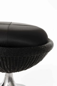 ALDEBARAN - Woven wicker garden pouf by Samuele Mazza Outdoor - view 3
